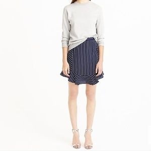 J Crew Swing Skirt in Pinstripe - Size 4